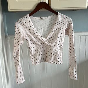 Brandy Melville Hearts Crop Top XS